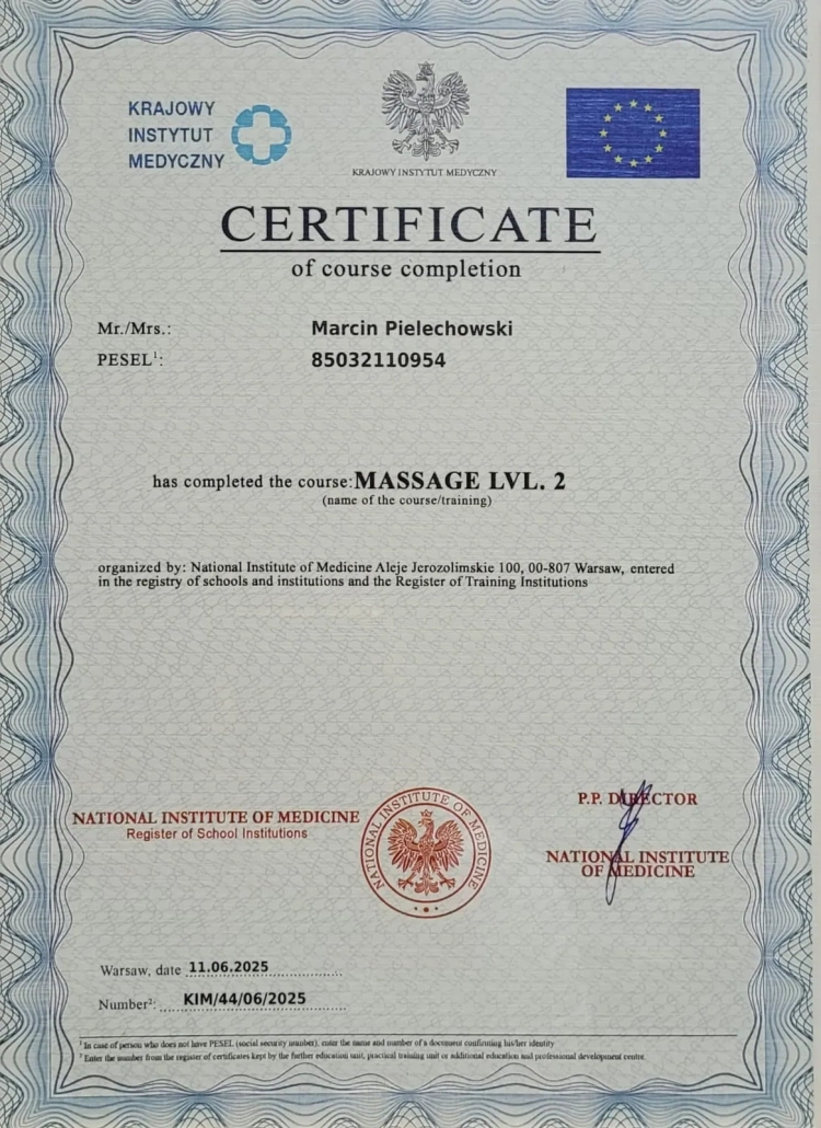 message certyficate elysian hands